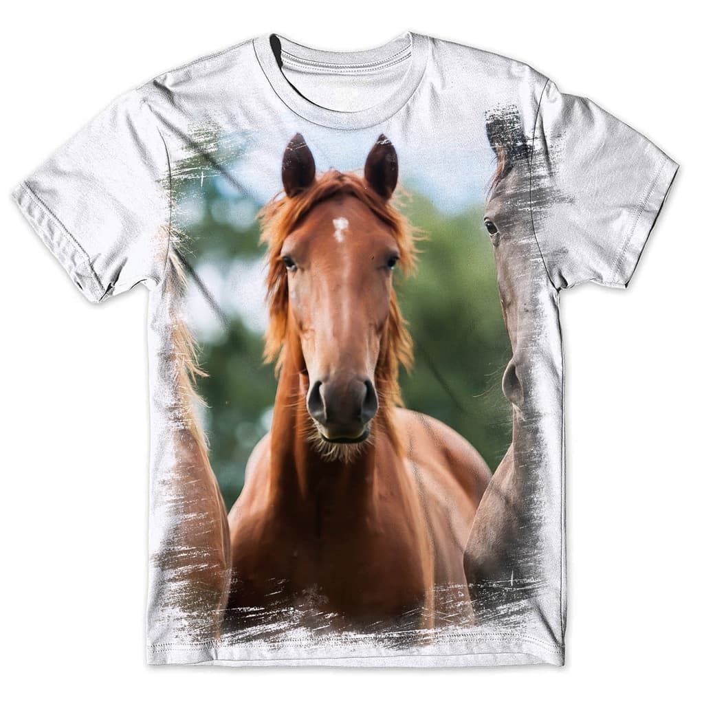 Camisa Camiseta Masculina Cavalo 135