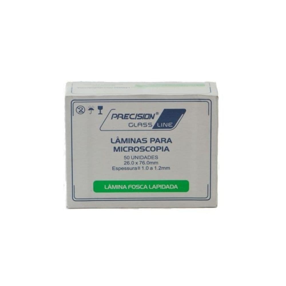 Lâmina Vidro Microscopia (26 X 76)mm Fosca Lapidada 50un