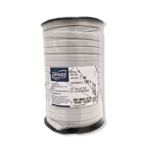Elástico Branco 1cm Zanotti  Rolo Com 100 Metros