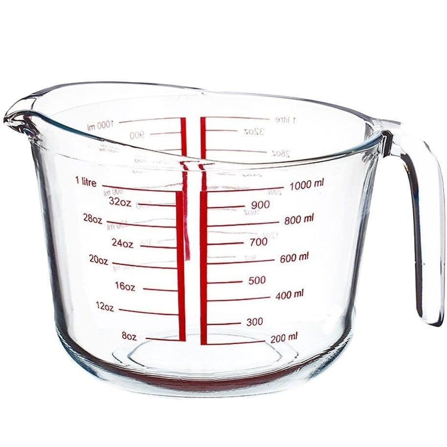Jarra Medidora em Vidro Temperado Grande - 1 Litro