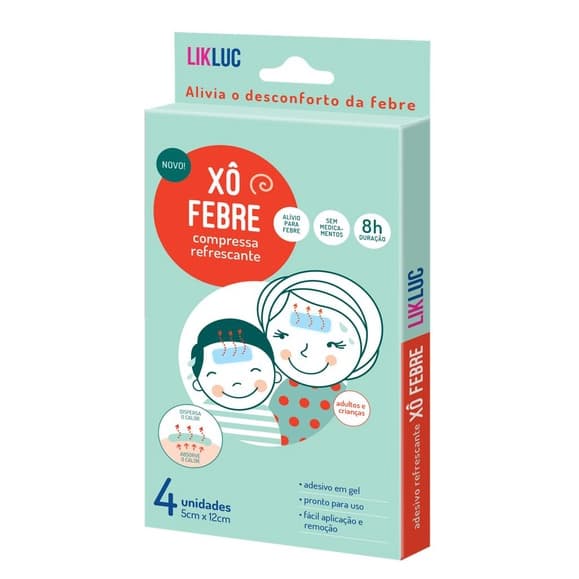 Original Xô Febre Pós Vacina Compressas Refrescante Alívio da Febre e Dor Likluc Bebê Adulto Criança