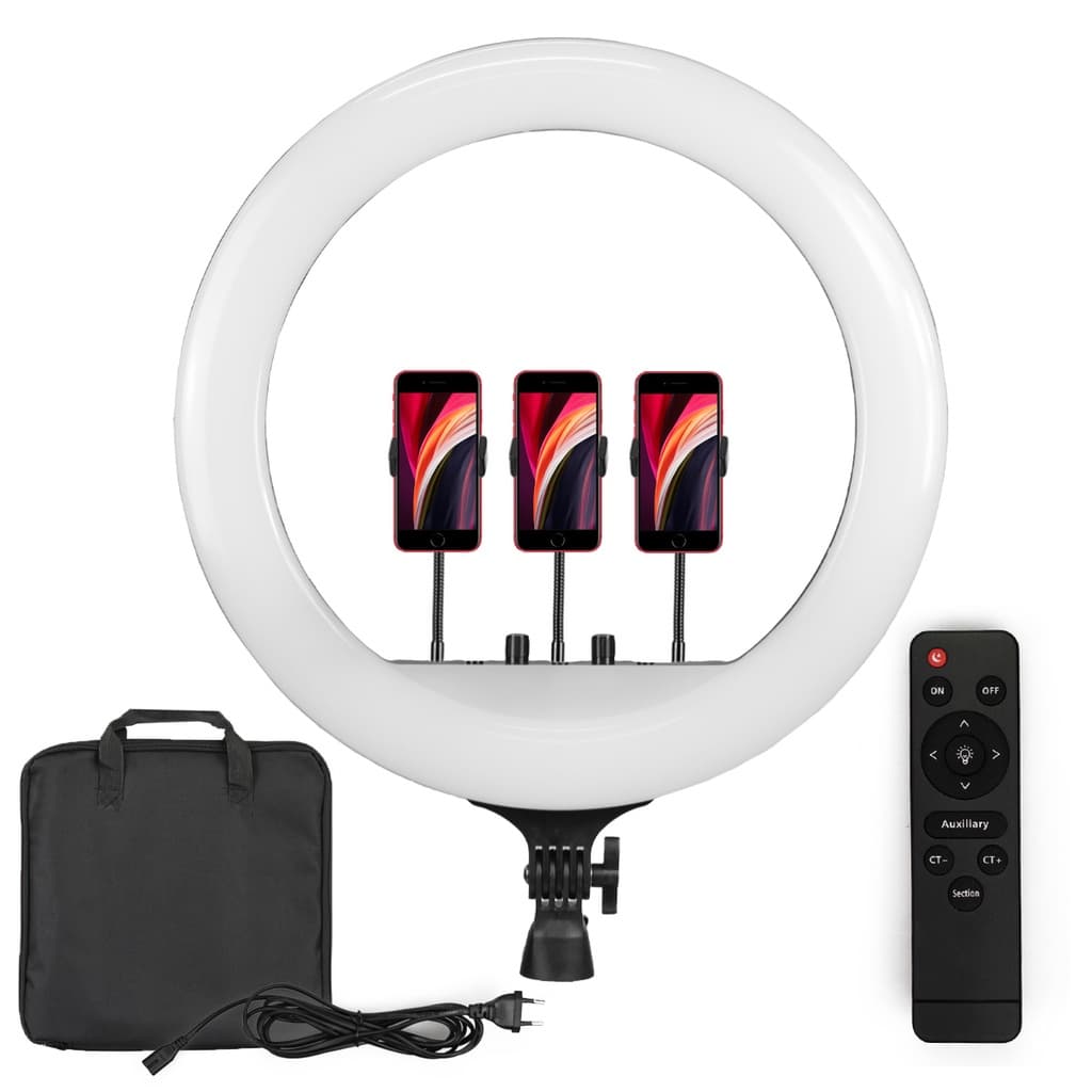 Ring Light Profissional LED 45cm + 3 Suportes Celular - RL18