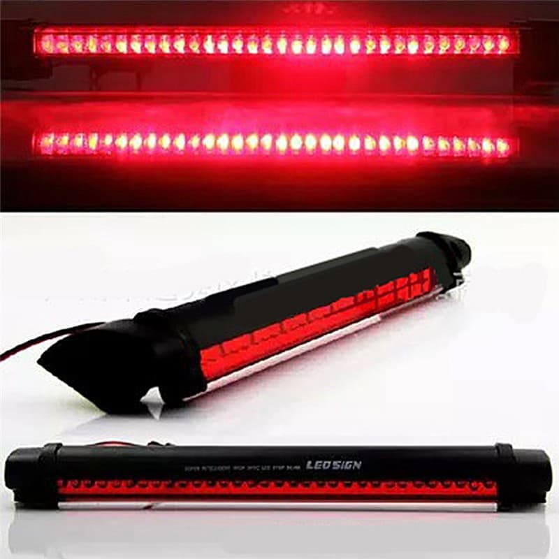 Luz De Freio Automotiva Vermelho 14 Led 3rd Lâmpada De Estacionamento Para Traseira De Carro 12V