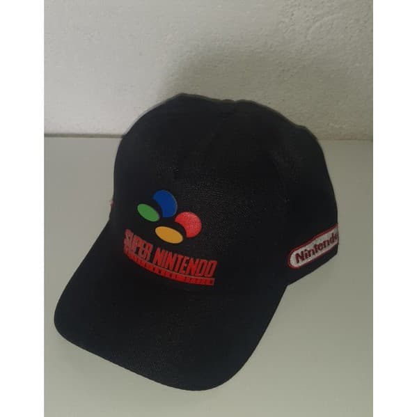 Boné Preto Super Nintendo