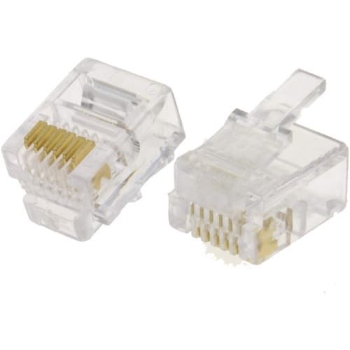 Kit 10 Peças - Plug Modular Rj11 (6x6) 6p6c 6 Contatos