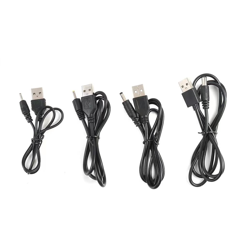 cabo Usb Um Macho Para 3.5  5.5mm Conector 5 V Dc Carregador  De Alimentação