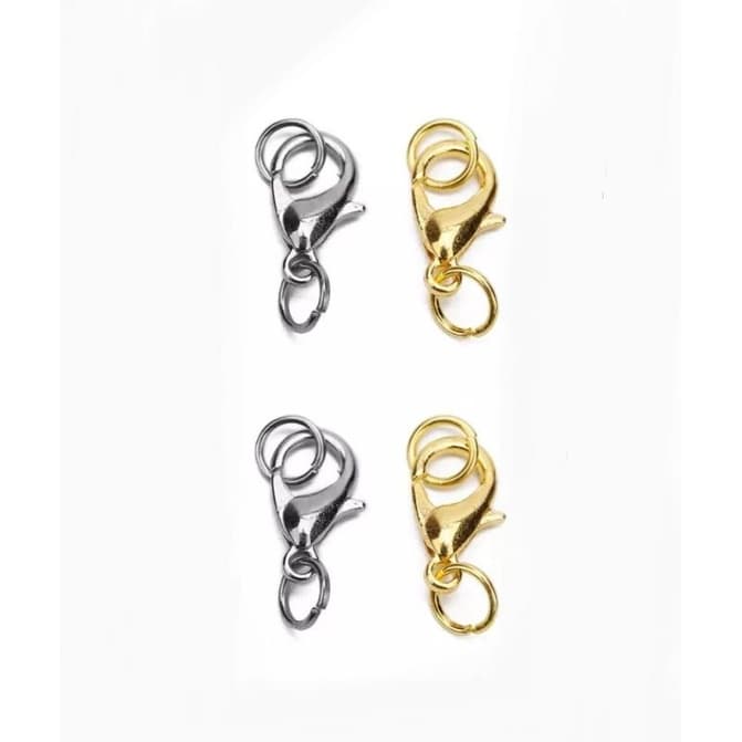 fecho lagosta com argola para Bijuteria - artesanato - 300 peças