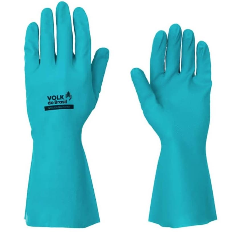 Luva Nitrílica Verde Volk sem Forro - CA16314