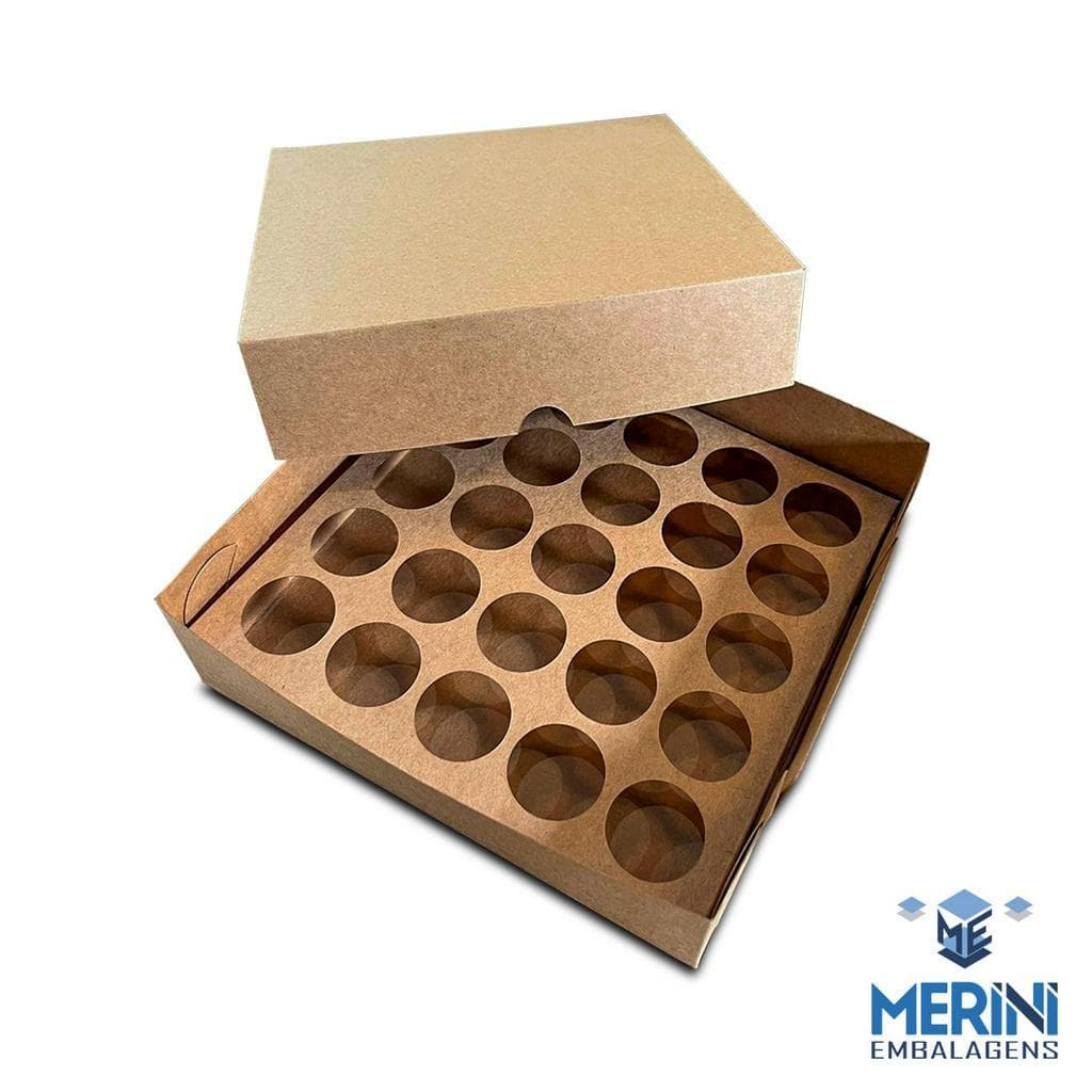 CAIXA 25 DOCES COM BERÇO 20X20X5 CM - 10 UNIDADES