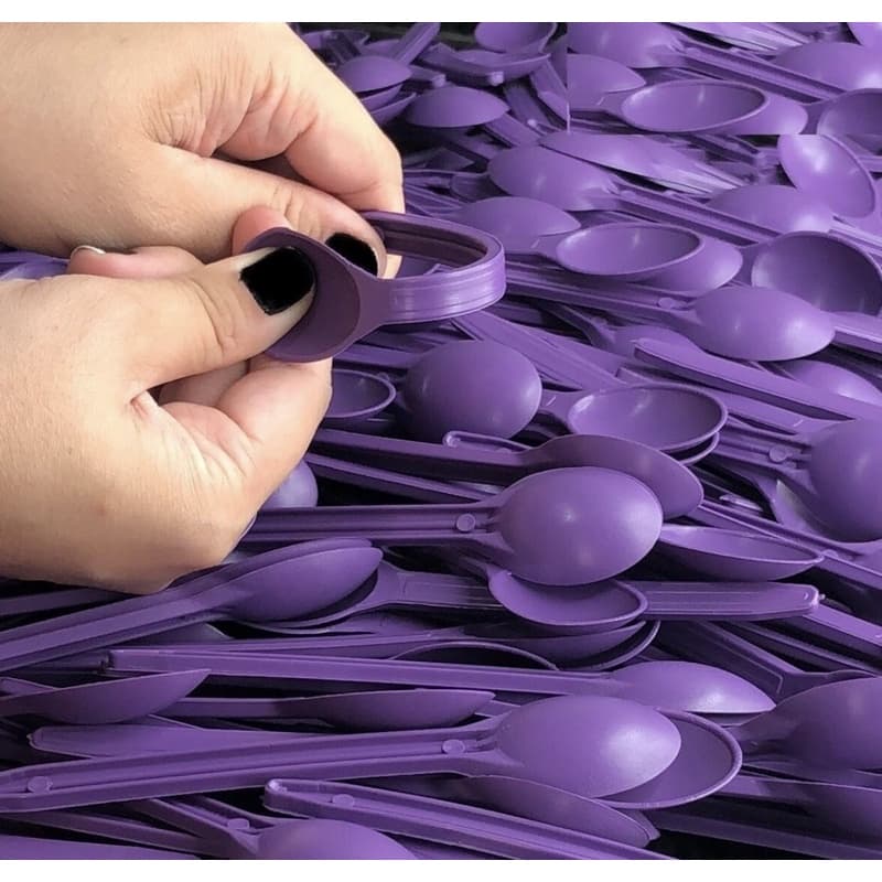 Kit 1000~5000 Colherzinhas Roxa Para Açaí, Sorvetes e Sobremesas Promoção ROXA