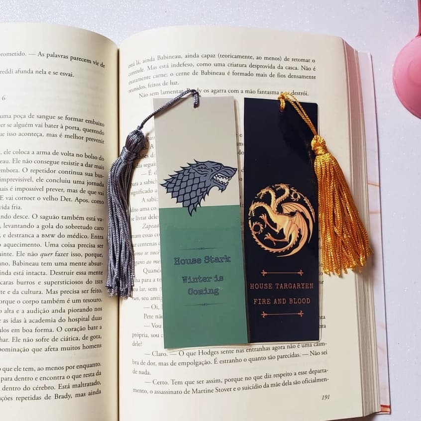 Marcador de Páginas Casas de Got Game Of Thrones Plastificado