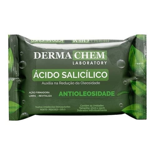 Lenço Demaquilante Antioleosidade Acido Salicílico Dermachem