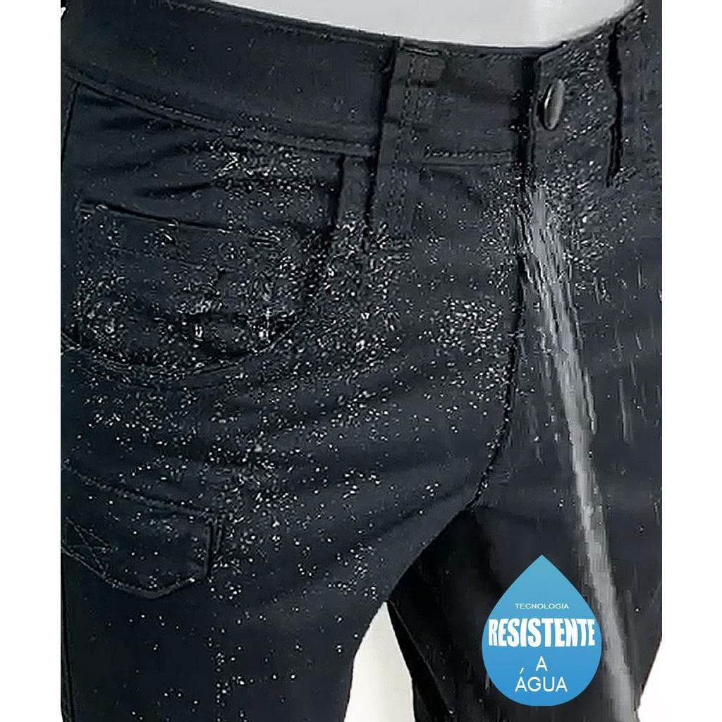 Calça Jeans Impermeável Proteção Moto Joelheira Quadril