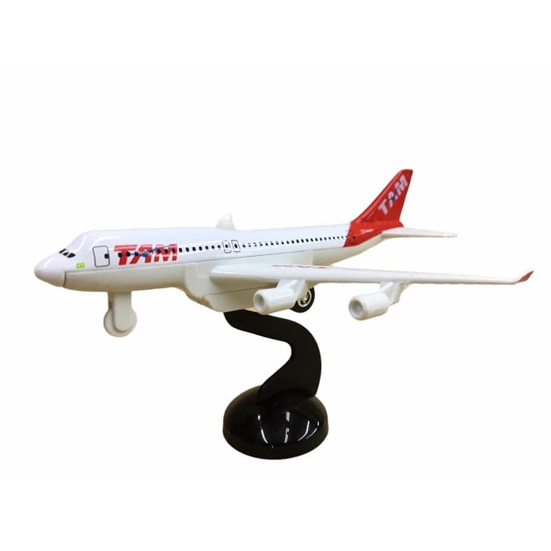 Miniatura Avião Aeronave TAM Airbus A380 Feito em metal tem Fricção