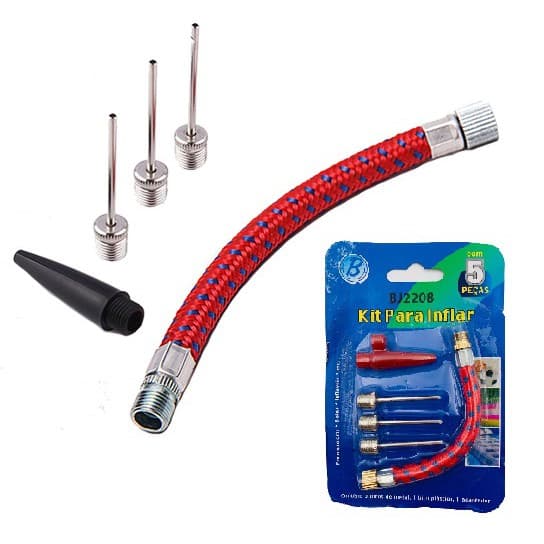 Kit Bicos Para Encher Inflar Bolas Piscinas 5 Peçase
