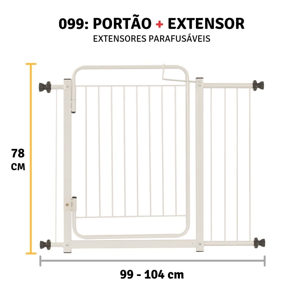 Grade Portão Proteção Pet Cachorro 99 A 104 Cm Criança Cães