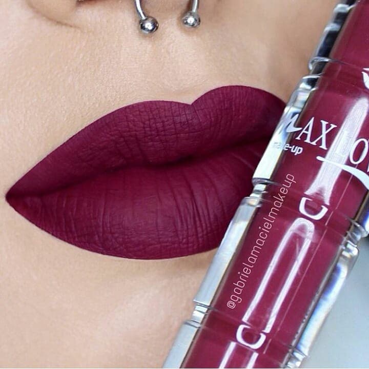 Batom Líquido Matte 24, 30, 48 horas Vinho, Jabuticaba, Fucsia, Vermelhos, Uva, Nude Rosa Terracota Marrom Max Love