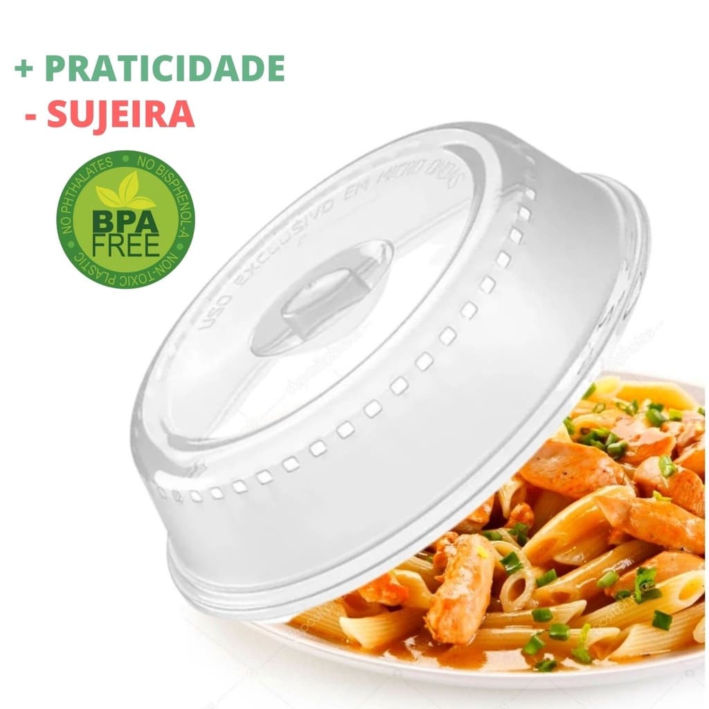 Tampa Para Microondas Tampa Protetora De Alimentos Tamanho Padrão Super Resistente Promoção