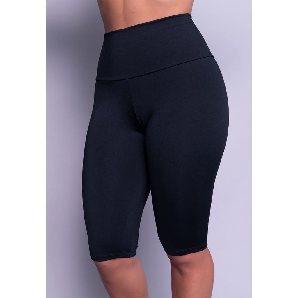 Bermudão Fitness Serra e Mar Feminino Suplex Liso Short Academia Malhar