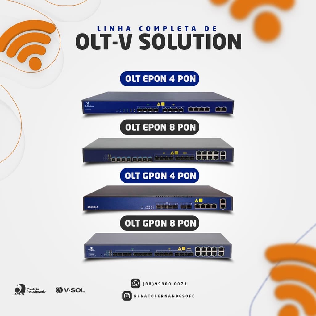 Olt Epon V1600d4 1u 12 Ports 04 Pon + 4 Sfp + 4ge 110/220v