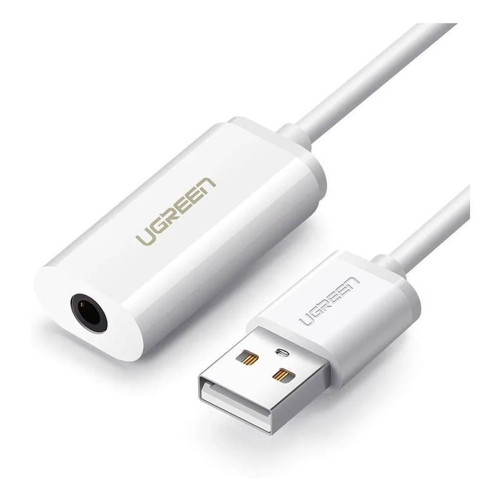 Ugreen - Placa Som Adaptador Audio Usb 2x1 P3 - Fone/mic Ps4/ps5 30712