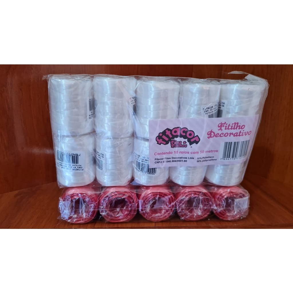 FITILHO DECORATIVO  05x50 - PT/10 UNIDADES