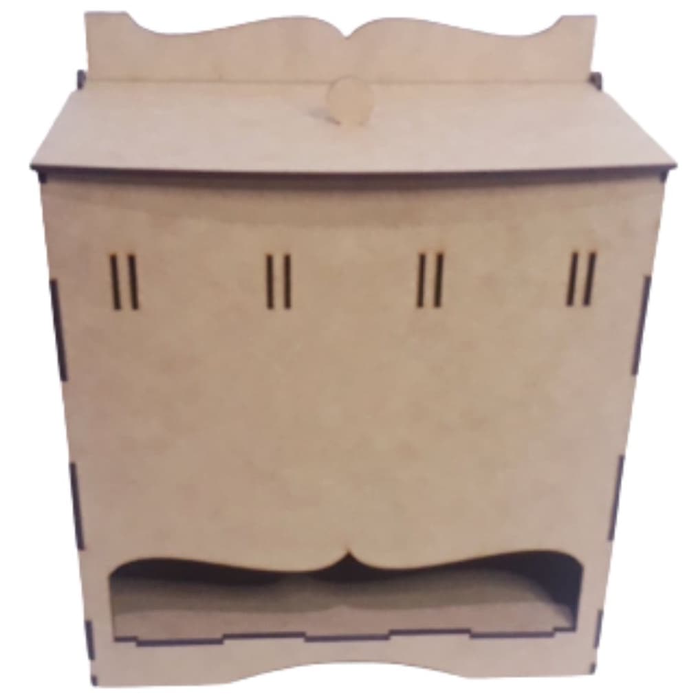 Porta Fraldas para kit Higiene Bebê Passa Fita MDF cru Decoração Quarto Bebê