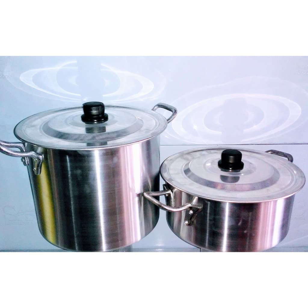 jogo kit caldeirão+caçarola n°26 alumínio linha hotel restaurantes,igrejas,escolas etc...