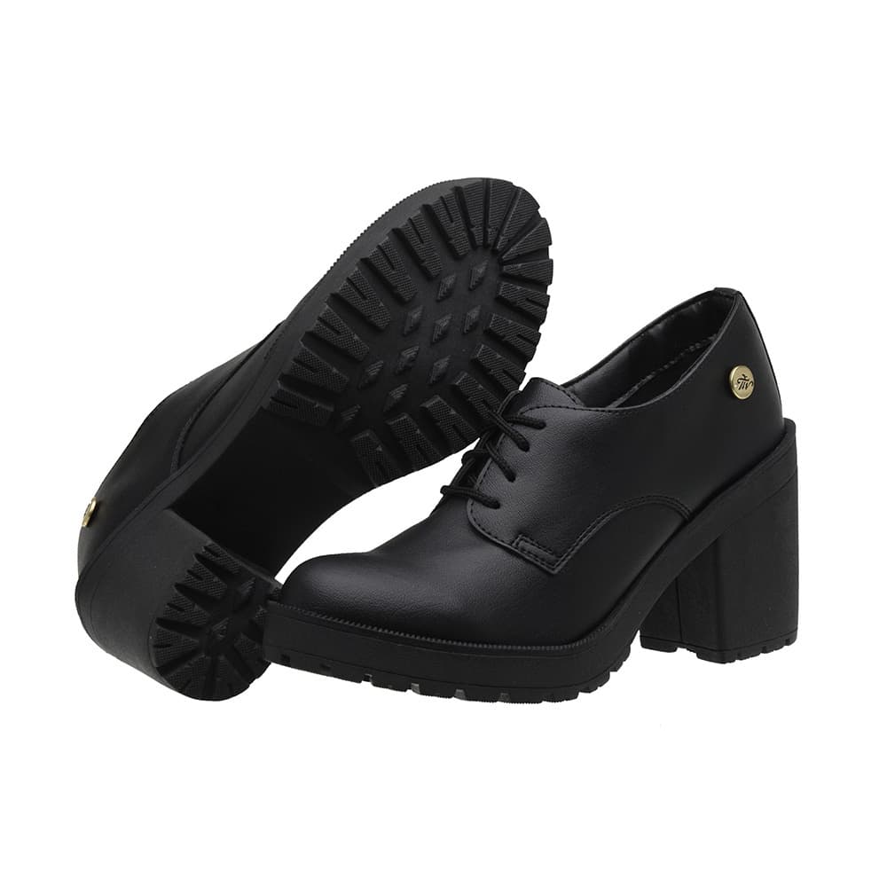 Sapato Oxford Social Cano Baixo Feminino Salto Tratorado 6 Cores Exclusivo Muritalle