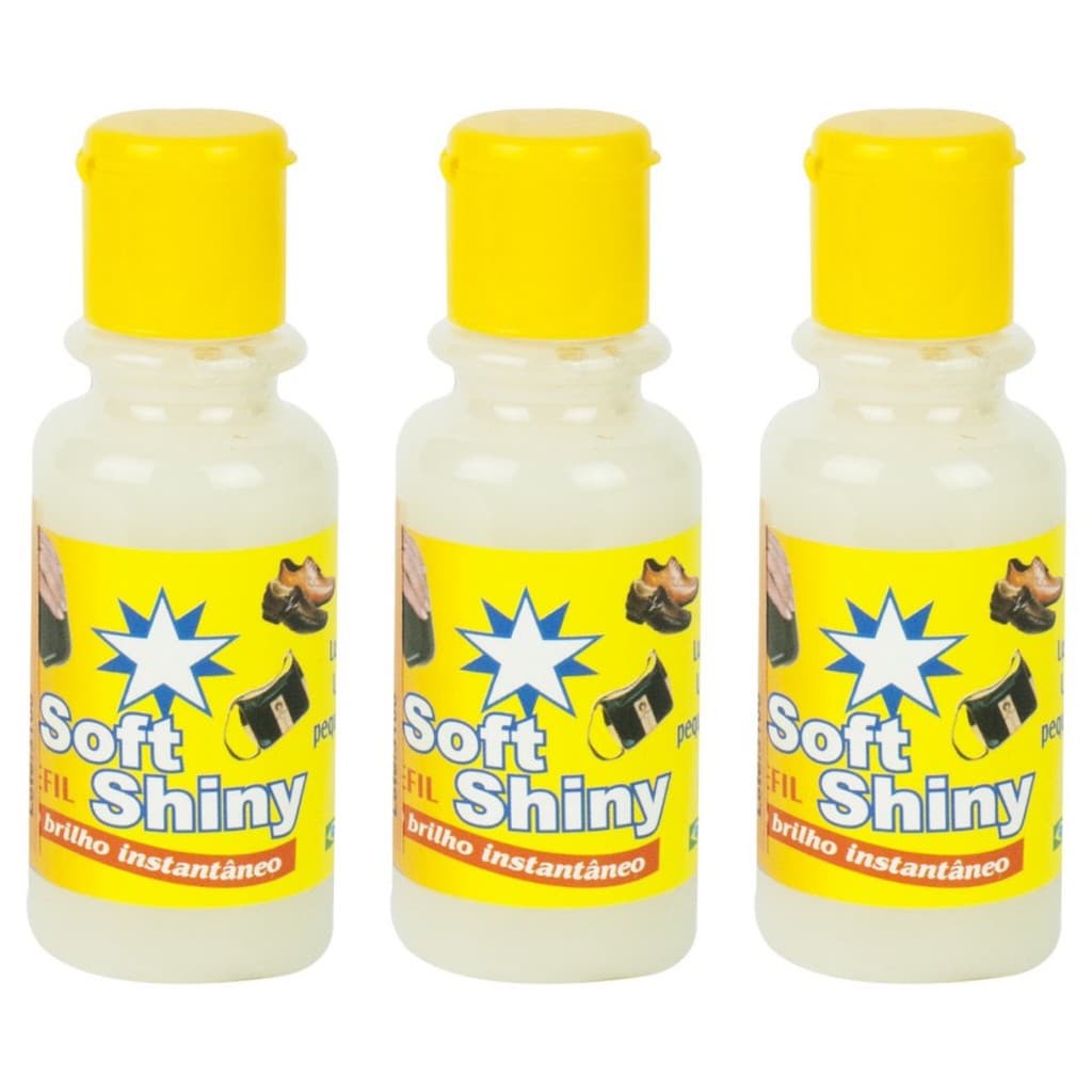 Soft Shiny 3 Refil Limpador De Sapatos E Artigos De Couro