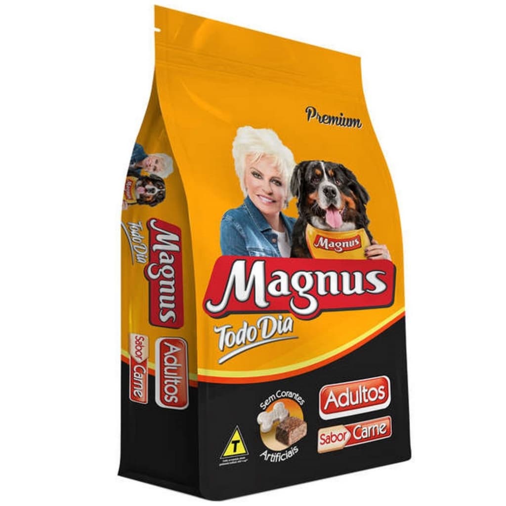 Ração P/Cães Adultos Magnus Todo Dia Sabor Carne 15kg Magnus