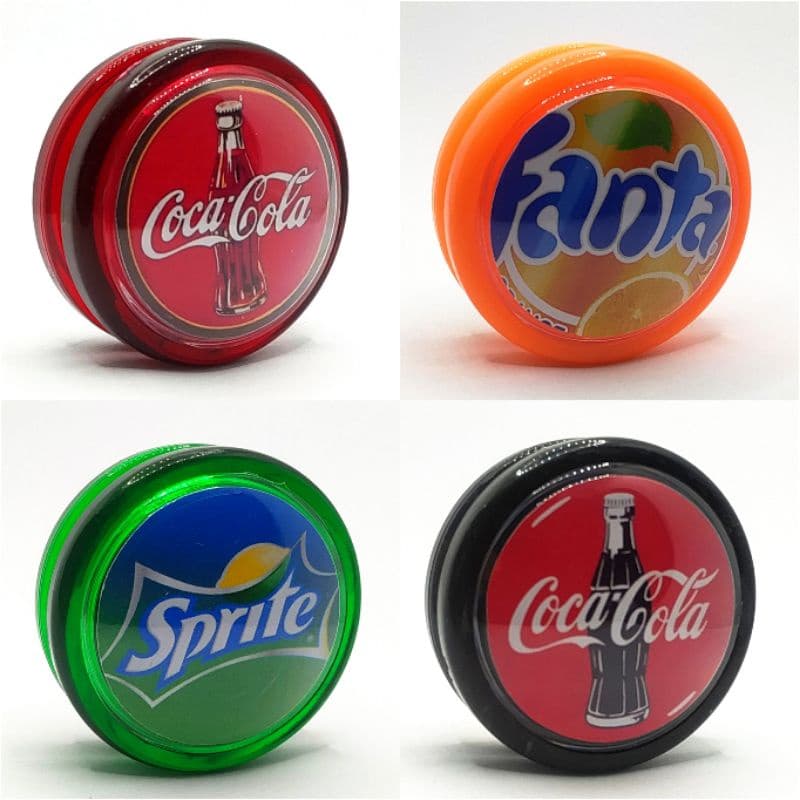 4 yoyo (ioiô,yo-yo) Profissional Coca Cola Fanta Sprite Retrô Coleção YOYOBRASIL Personalizados + 6 Cordas