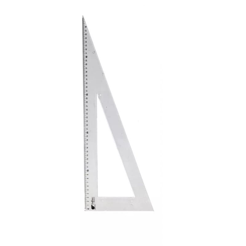 Esquadro Mutiuso Grande 50cm Acrílico Desenhos Costura Moldes