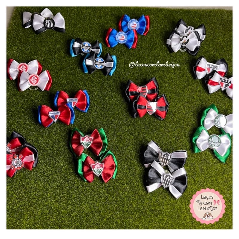 Laço Pet | Laços Times • Duplinhas (valor referente ao par)