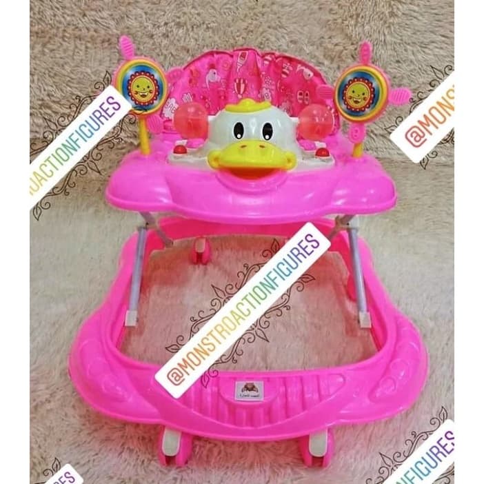 Andador infantil musical Toca 10 músicas diferentes7 rodas anticapotamento Suporta até 12kg