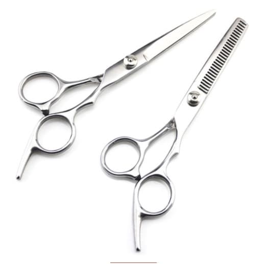 Tesoura para cortar cabelo fio a laser e desbastadora para barbeador e cabelereiro - salão