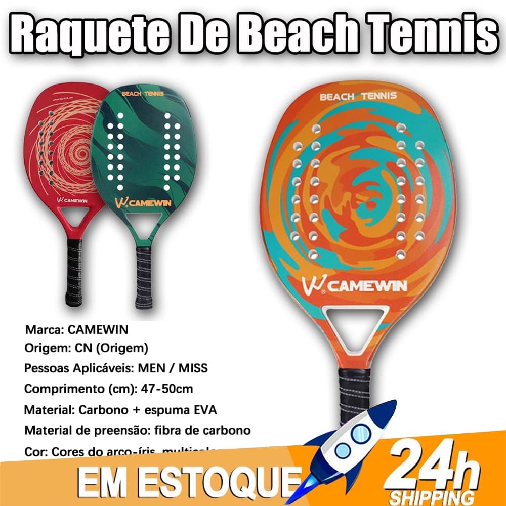 Nova Marca De Fibra De Carbono Raquete De beach tennis EVA Superfície Macia Tênis