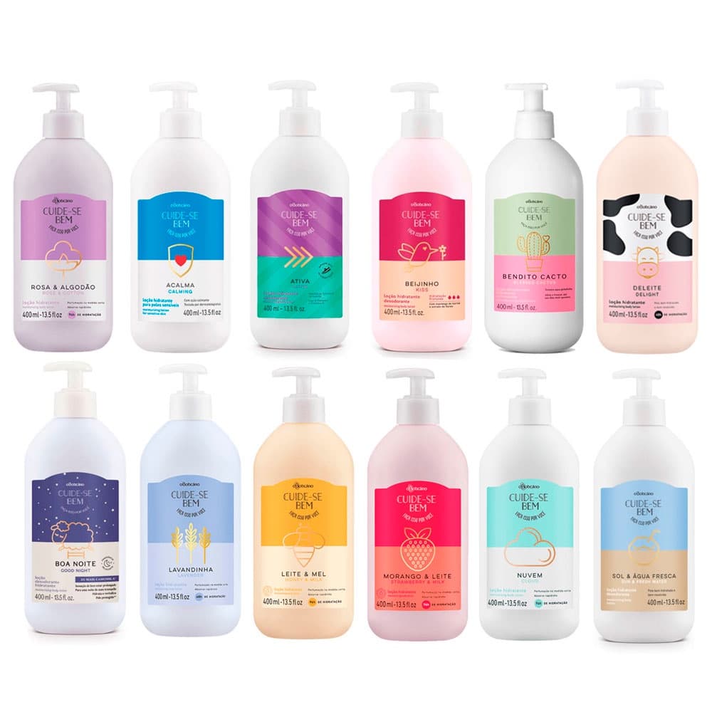 Hidratante Cuide-se Bem O Boticários Várias Fragrâncias 400ml