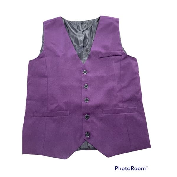 Colete Social Masculino Roxo 5 botões