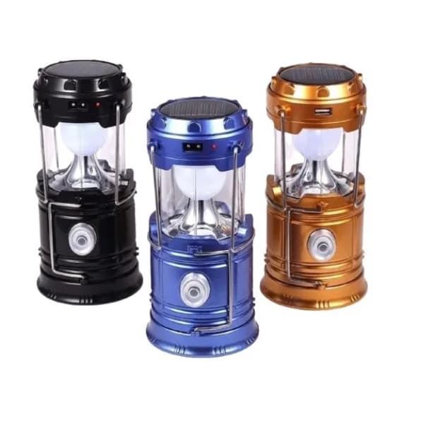 Lampião Luminária Carregador Solar Camping Usb Led Lanterna
