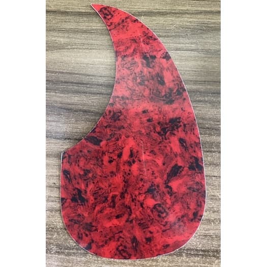 Escudo Para Violão Tortoise Boca Redonda Vermelho