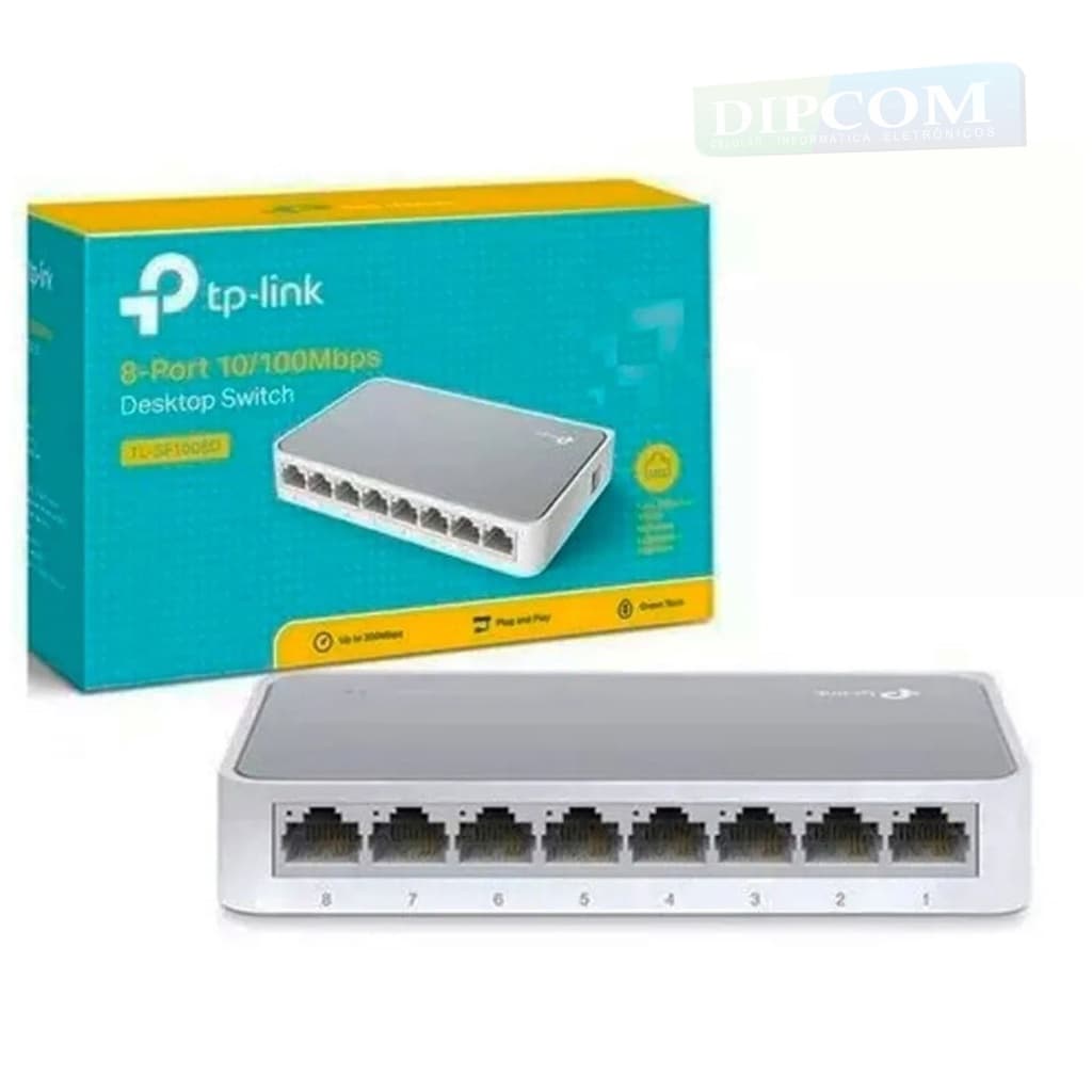 Switch 8 Portas 10/100Mbps Original [TP-LINK TL-SF1008D]