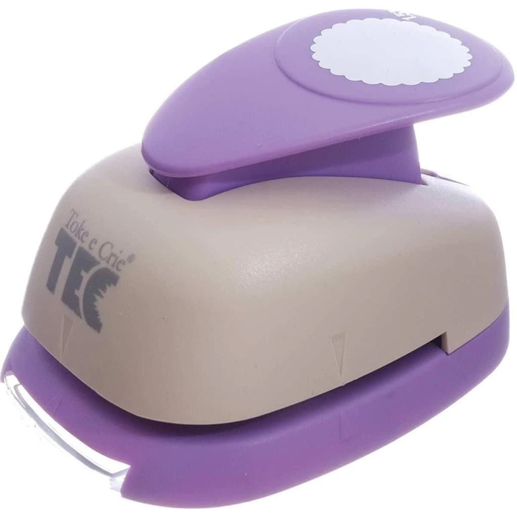 Furador para Scrapbook  para papéis Círculo Escalopado  38 mm  Toke e Crie modelo  9176 fga013