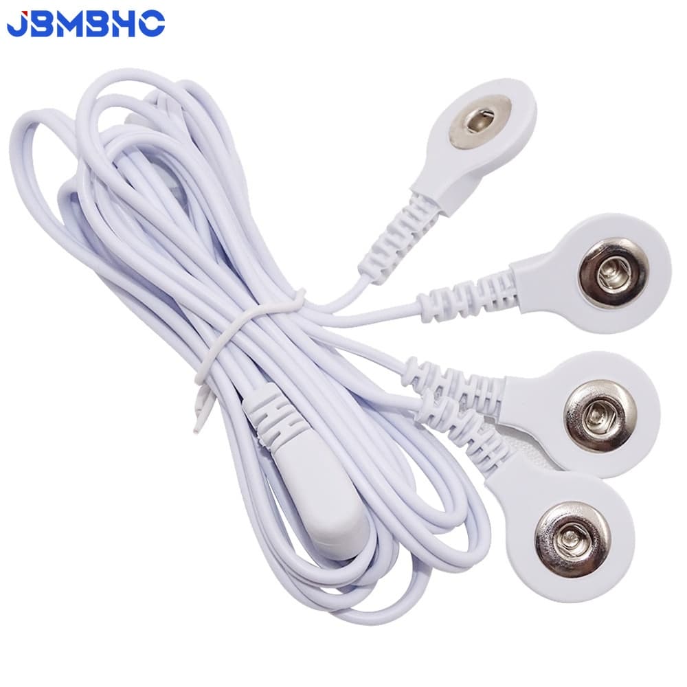 2/4 TENS De Eletrodo De Fio/Linha De Cabo Para Estimulador Muscular De Máquina De Massagem 2.5mm