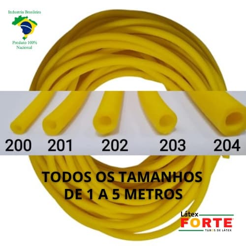 200 201 202 203 204 de 1, 2, 3, 4 e 5 metros Tubo Látex Garrote Borracha Elástico Estilingue Amarelo