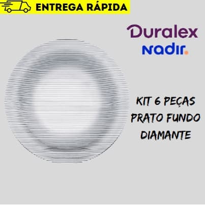 Kit 6 Pratos Fundos Duralex Diamante -  Nadir