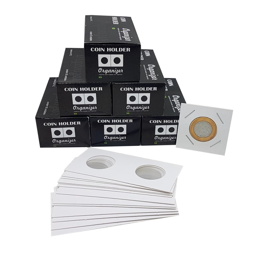 300 Coin Holders (6 Caixas De 50un.) Várias Medidas - Marca Organizer (de grampear)