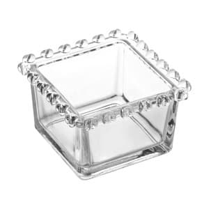 Bowl Quadrado em Cristal Coração Transparente 8,5x5cm - Lyor