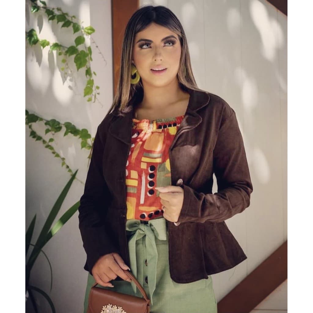 Blazer De Veludo Cotelê Inverno