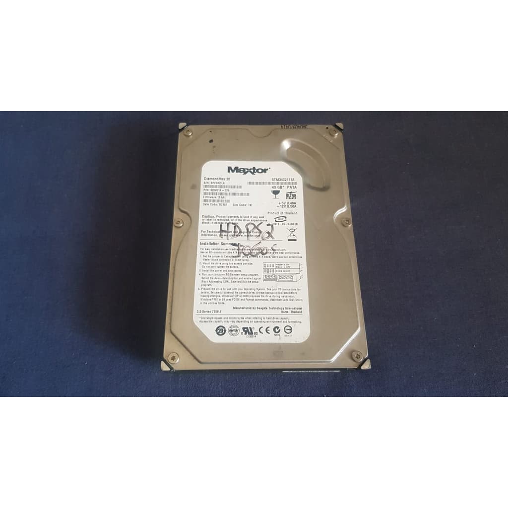 HD Maxtor DiamondMax IDE 40gb - para uso PS2 (sistema jogos OPL)